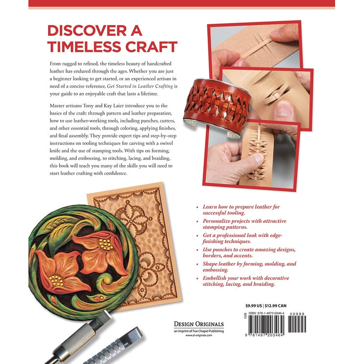 Get Started in Leather Crafting: Step-by-Step Techniques and Tips for Crafting Success Spiral Bound
