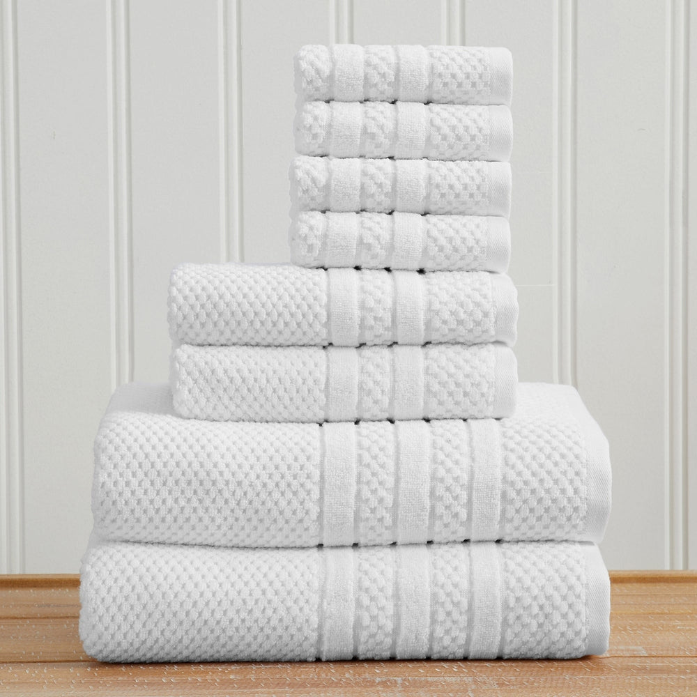 Checkered Jacquard Bath Towel Set - Giuliana Collection