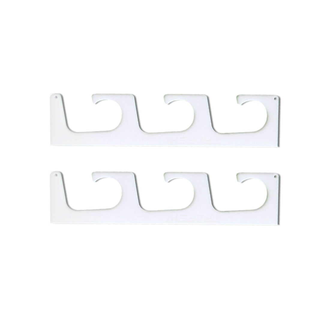 TRAPSKI Fishing Rod/Pole Holder Rack Organizers | Wall or Ceiling Mounted Fishing Rod Rack | Durable Marine Grade HDPE Plastic | Fishing Pole Holder Holds up to 6 or 12 + Stackable Storage