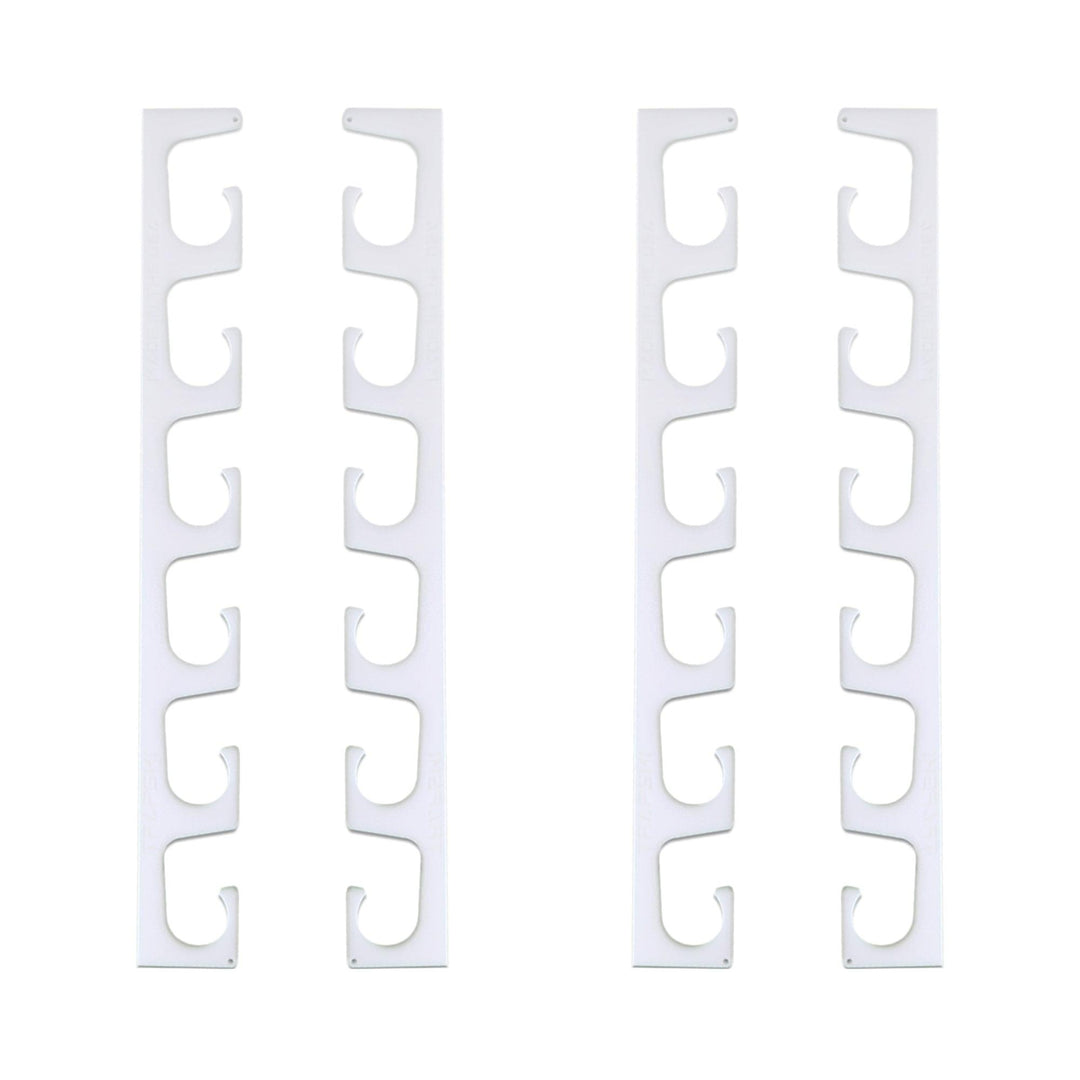 TRAPSKI Fishing Rod/Pole Holder Rack Organizers | Wall or Ceiling Mounted Fishing Rod Rack | Durable Marine Grade HDPE Plastic | Fishing Pole Holder Holds up to 6 or 12 + Stackable Storage