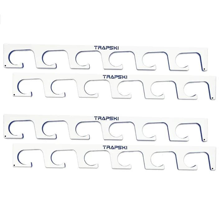 TRAPSKI Premium Fishing Rod/Pole Holder Rack Organizers | Wall or Ceiling or Boat Mounted Fishing Rod Rack | Durable Marine Grade HDPE Plastic | Stackable Storage