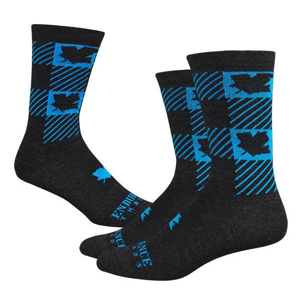 Maple Check Race Wool Sock 6" - Lightweight & Breathable