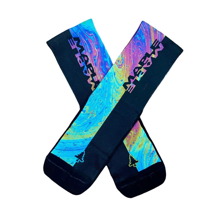 Maple Flip SUB6 Performance Socks - Oil Slick Design
