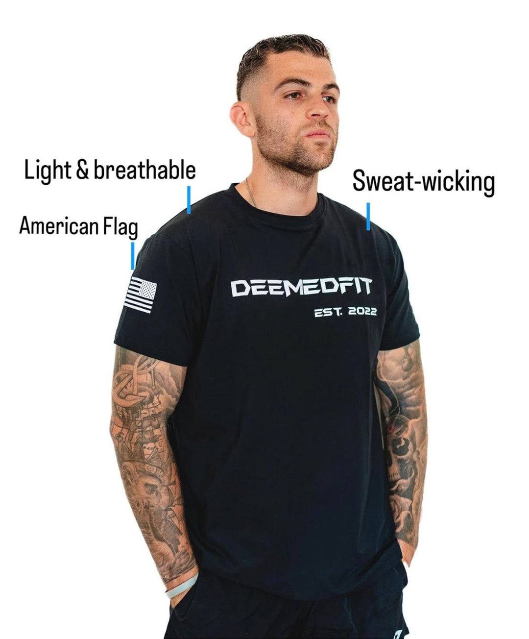 DeemedFit Men's Gym Tee "Compellence"