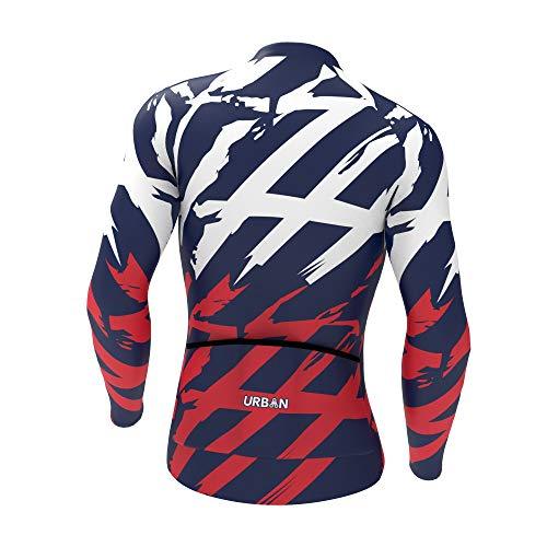 Urban Cycling Men's Patriot Super Roubaix Thermal Long Sleeve Jerseys / Bib Tights