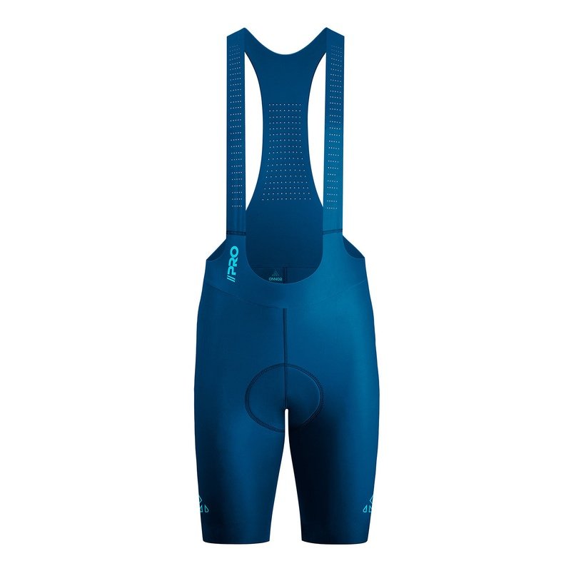 Onnor Sport Men's Seamless Peacock Blue Pro Cycling Bib