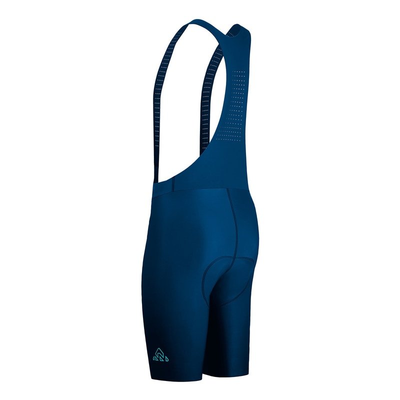 Onnor Sport Men's Seamless Peacock Blue Pro Cycling Bib