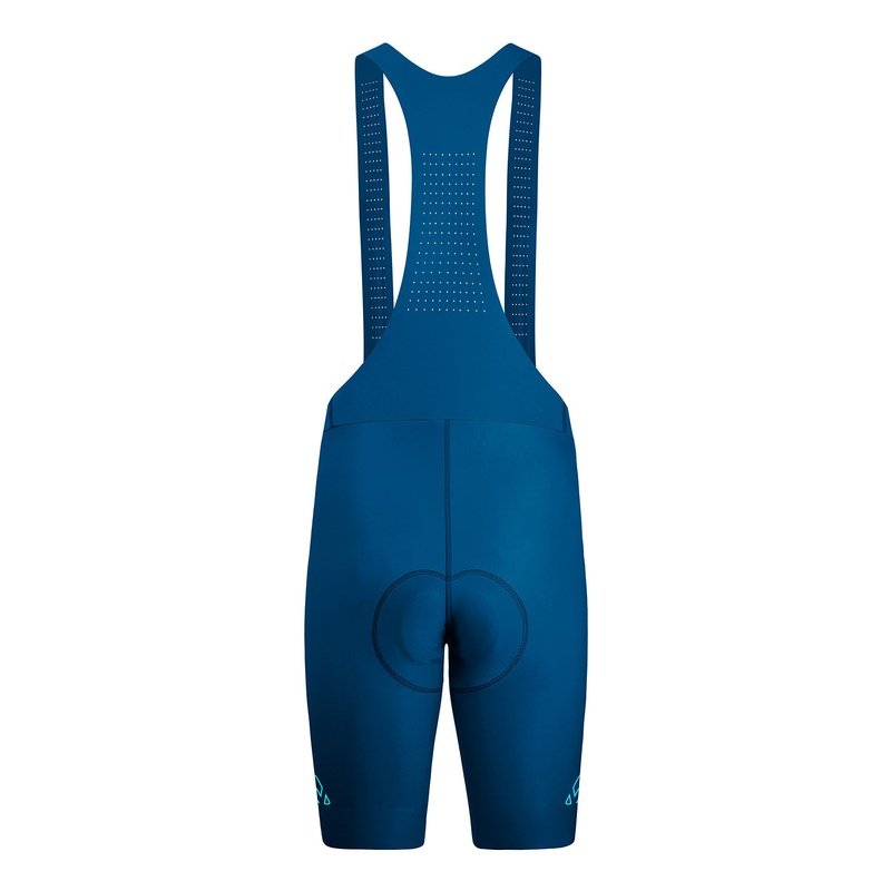 Onnor Sport Men's Seamless Peacock Blue Pro Cycling Bib