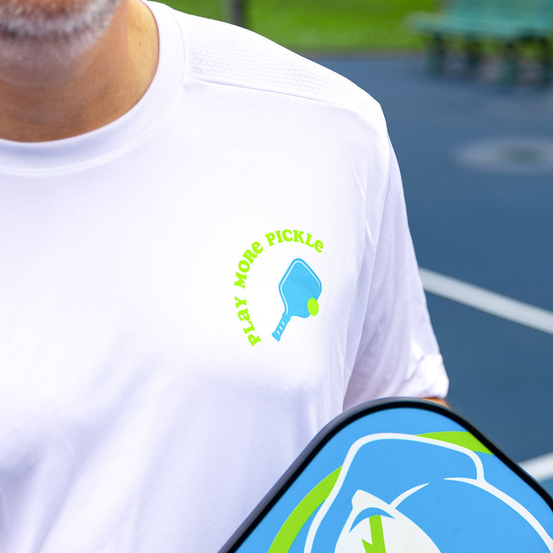 Swinton Pickleball Men's Pickled 'Em Performance Shirt White