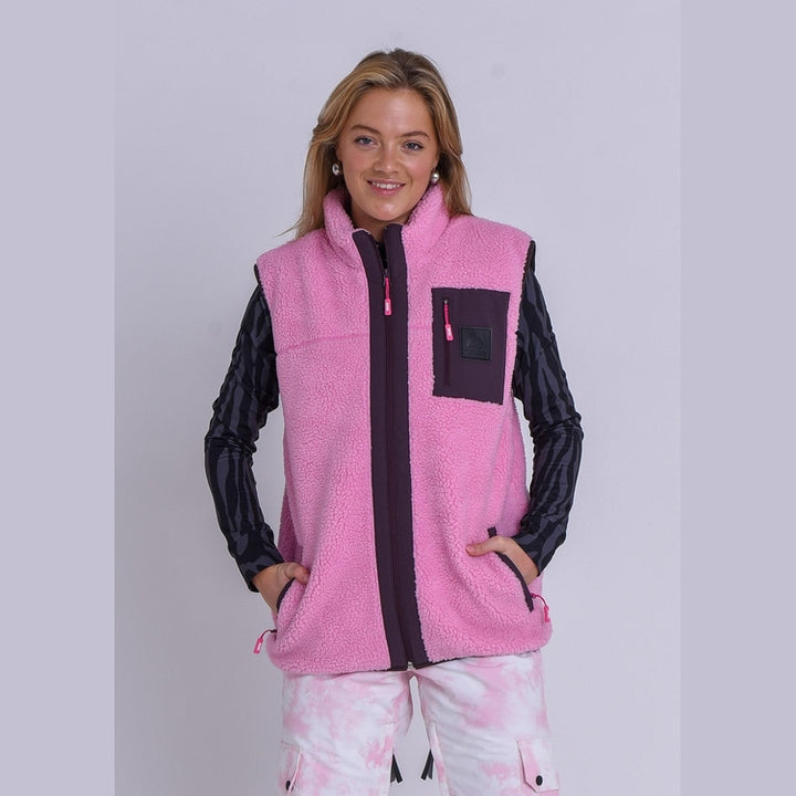 OOSC Clothing Method Sherpa Vest Dusky Pink - Women's