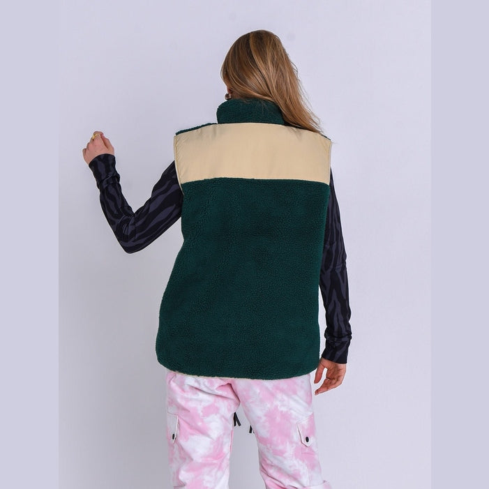 OOSC Clothing Method Sherpa Vest Forest Green - Women's