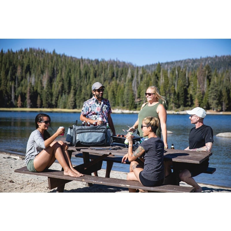 Vulcan Portable Propane Grill & Cooler Tote with Trolley