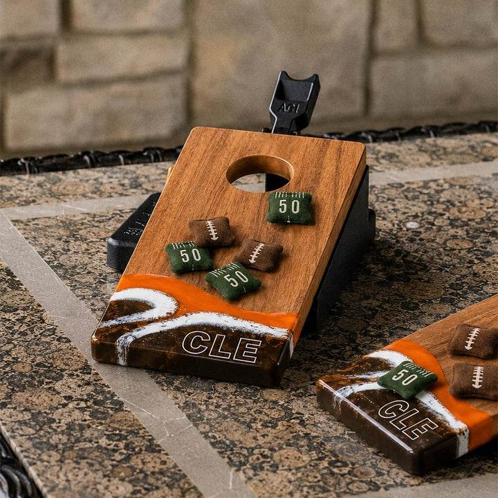 Mini Cornhole Set - Tabletop Resin & Wood | Gameday