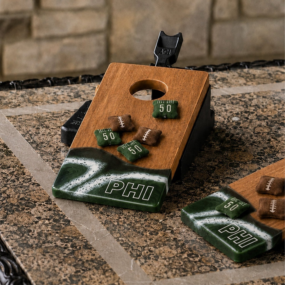Mini Cornhole Set - Tabletop Resin & Wood | Gameday