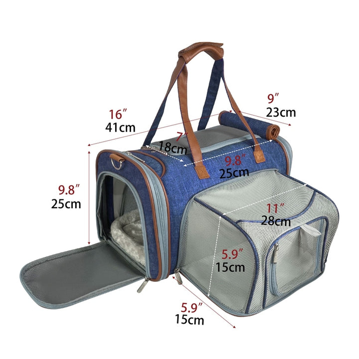 Mr. Peanut's Gold Series Mini Size Airline Compliant Expandable Pet Carrier