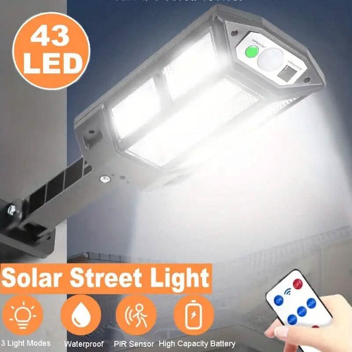 Solar Powered Motion Sensor Lights - 3 Modes, 43 LED