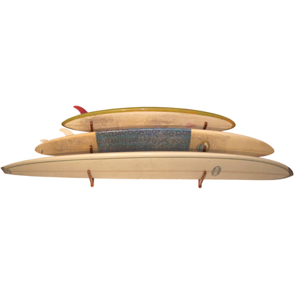 COR Surf Triple Surfboard Wall Rack - Bamboo or Dark Wood