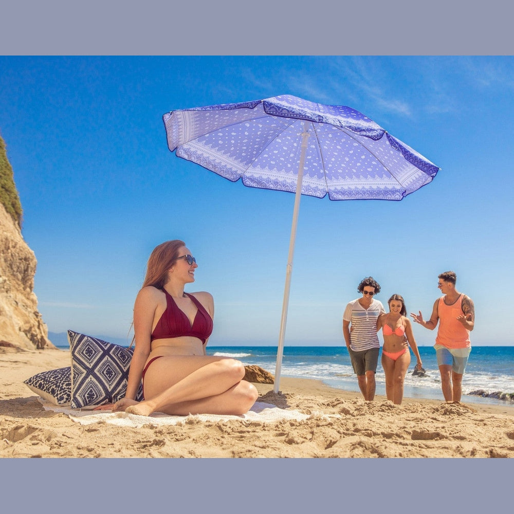Picnic Time 5.5 Ft. Portable Beach Umbrella