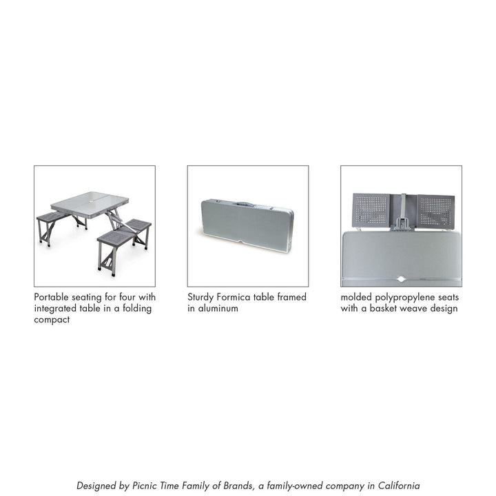 Aluminum Portable Picnic Table with Seats