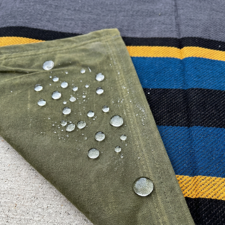 West Path Canvas Camping Blanket - Waxed Canvas Outdoor Blanket / Bushcraft Blanket