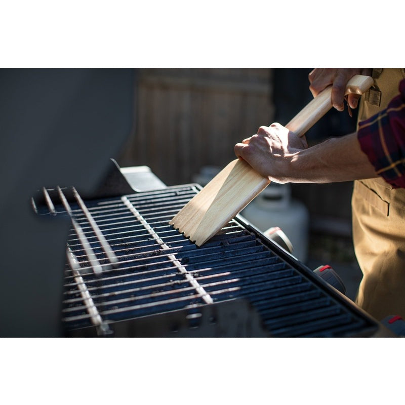 Hardwood BBQ Grill Scraper with Bottle Opener