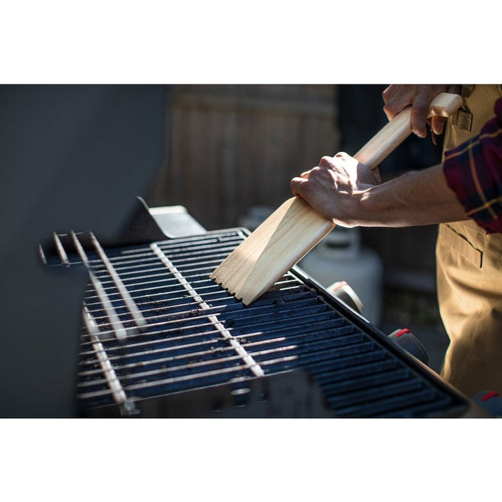 Hardwood BBQ Grill Scraper with Bottle Opener