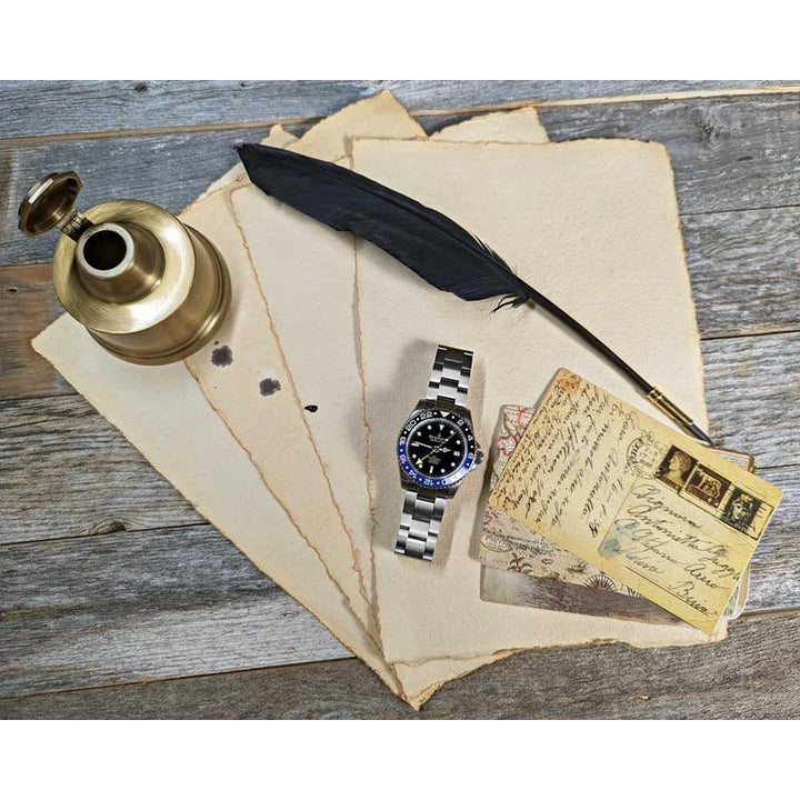 Oceaneva Men's GMT TITANIUM Automatic Deep Marine Explorer 1250M Black Ceramic Bezel Watch