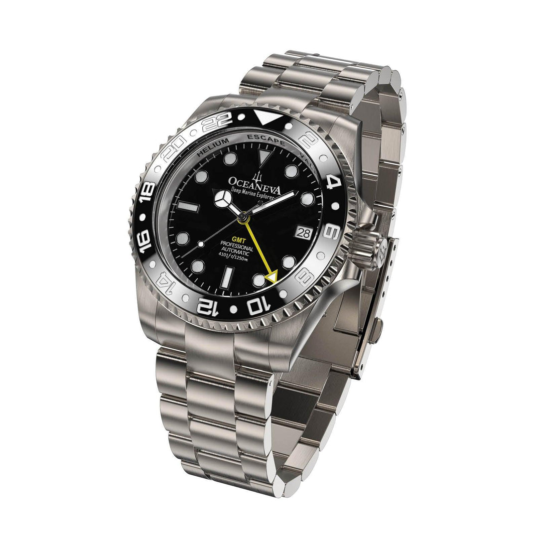 Oceaneva Men's GMT Automatic Diver Watch for Deep-Sea Adventures