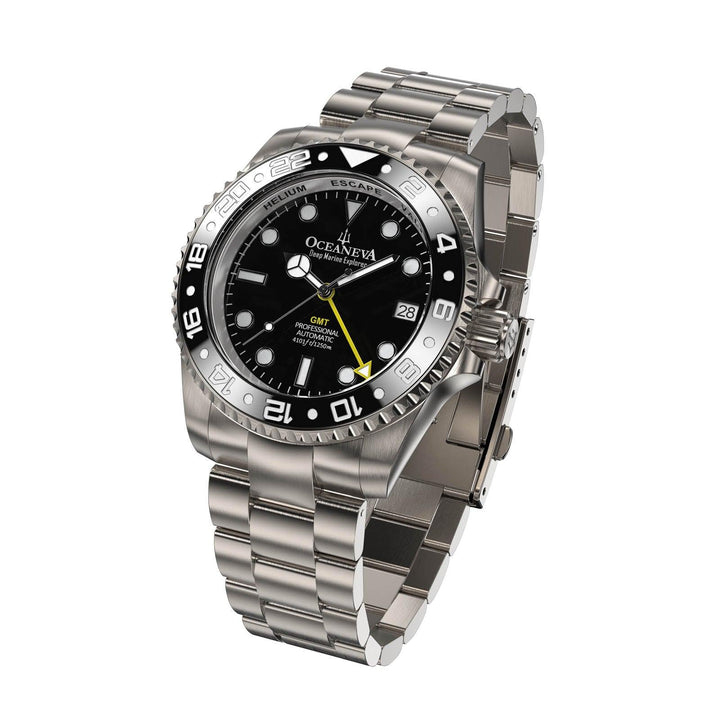 Oceaneva Men's GMT Automatic Diver Watch for Deep-Sea Adventures