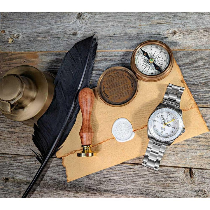 Oceaneva Men's GMT TITANIUM Automatic Deep Marine Explorer 1250M White Ceramic Bezel Watch