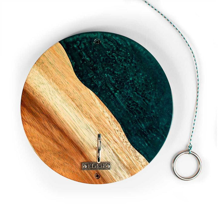 Green Pearl Epoxy Resin Hook and Ring Game - Unique Design