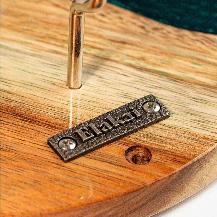 Green Pearl Epoxy Resin Hook and Ring Game - Unique Design
