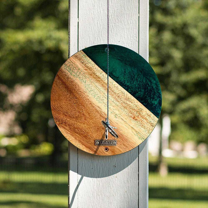 Green Pearl Epoxy Resin Hook and Ring Game - Unique Design