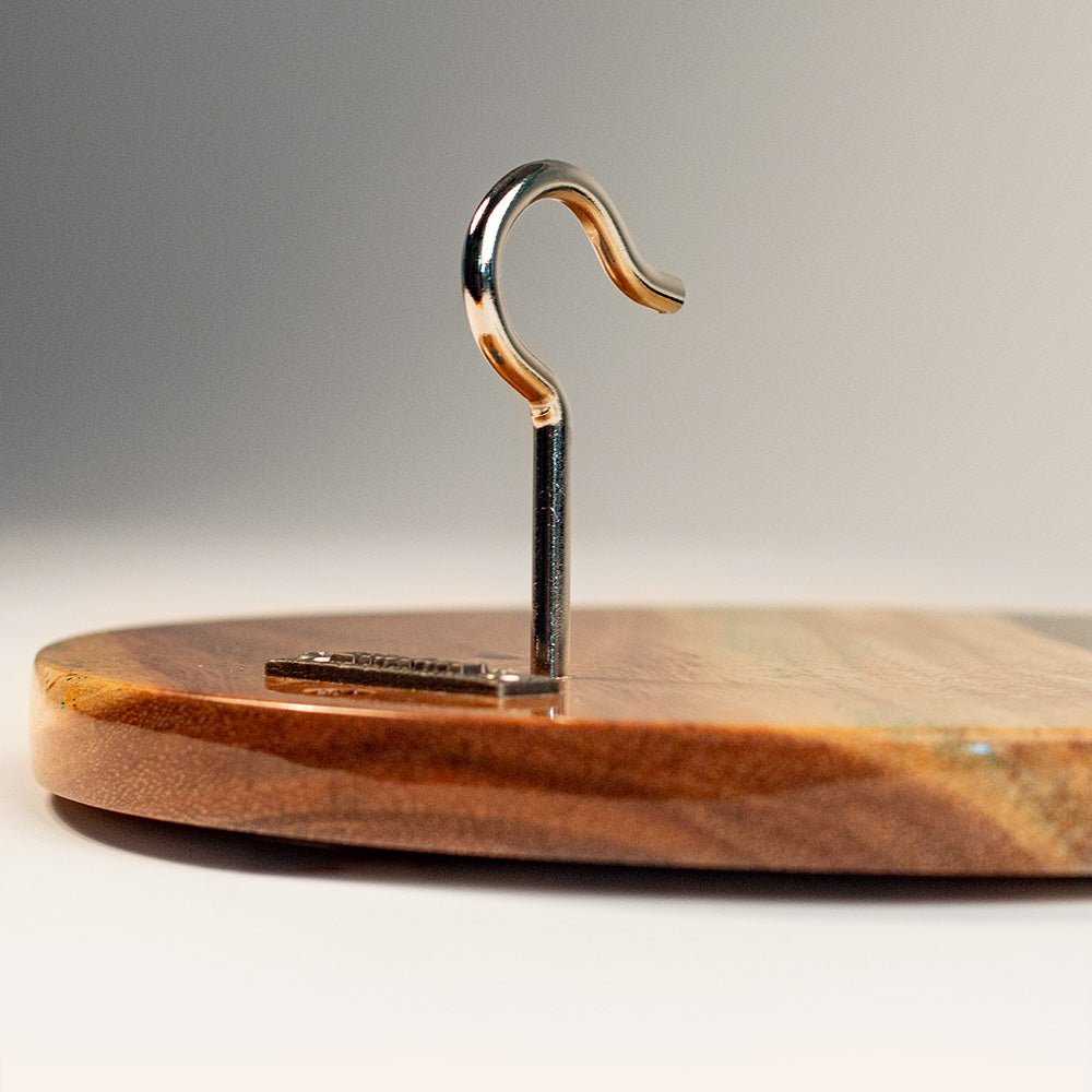 Green Pearl Epoxy Resin Hook and Ring Game - Unique Design