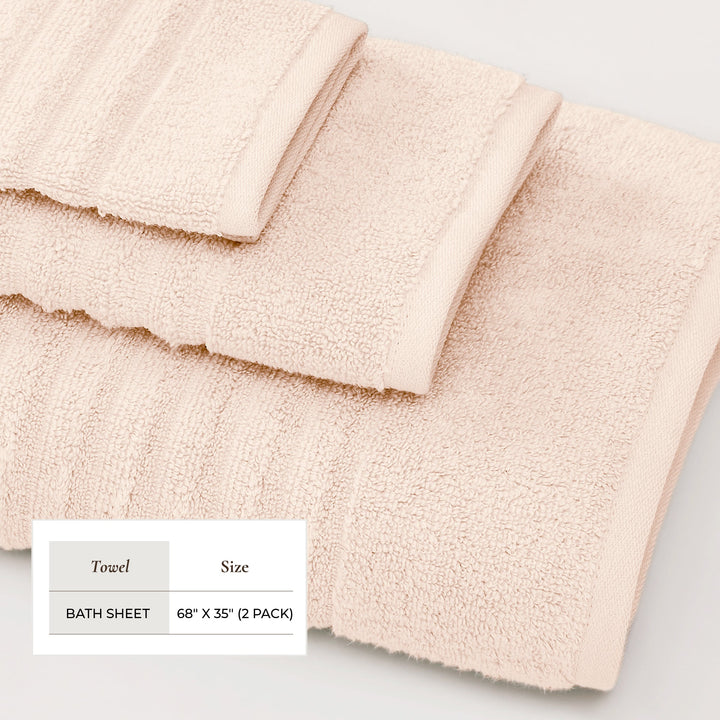 Combed Cotton Bath Towels - Karina Collection