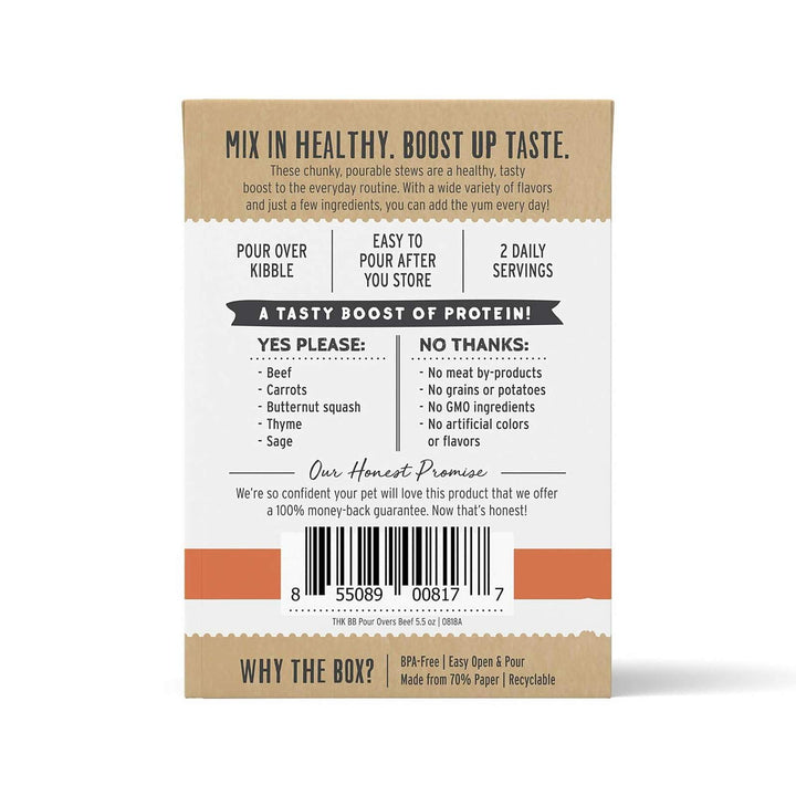 BestBy05/02 The Honest Kitchen Bone Broth Pour Overs 12 Pack 5.5oz Beef Stew