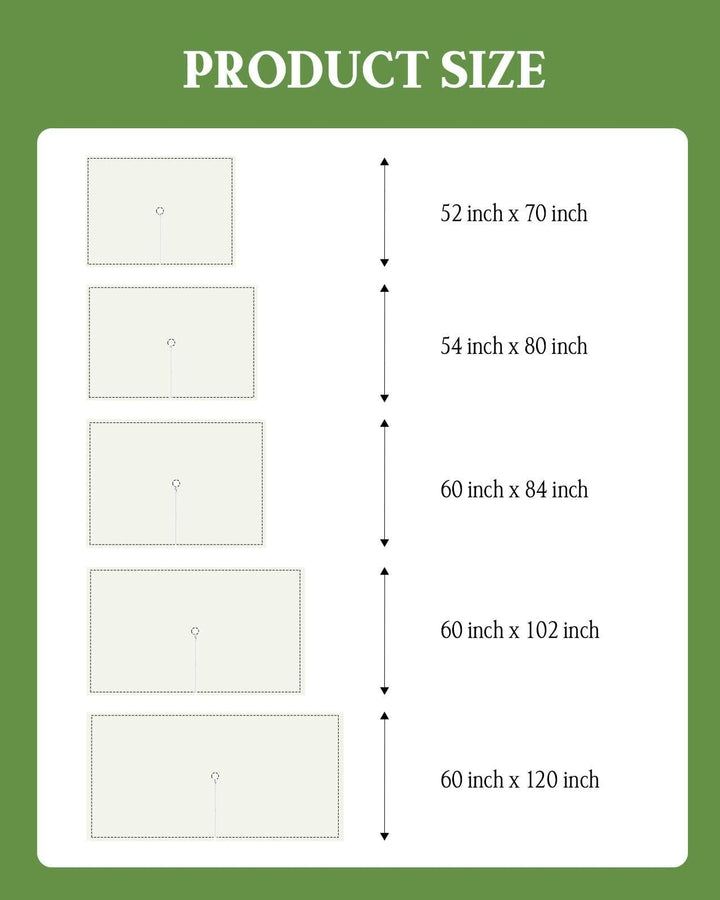 Outdoor Tablecloth Khaki Ombre Rectangle 60x84 with Umbrella Hole Zipper
