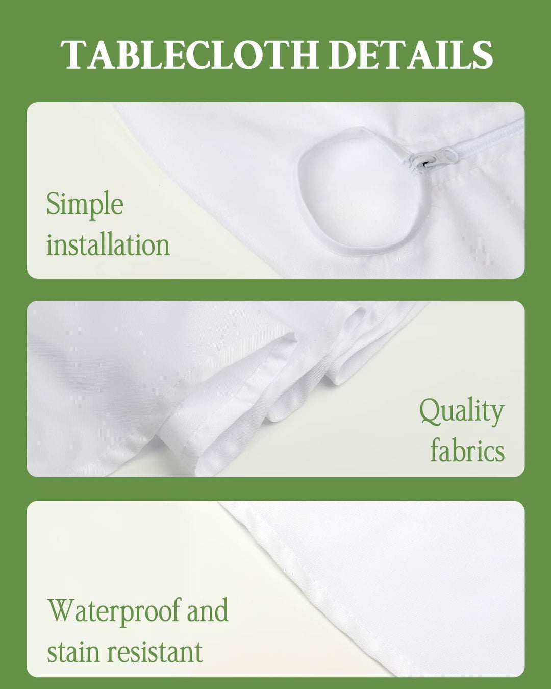 Outdoor Tablecloth Khaki Ombre Rectangle 60x84 with Umbrella Hole Zipper