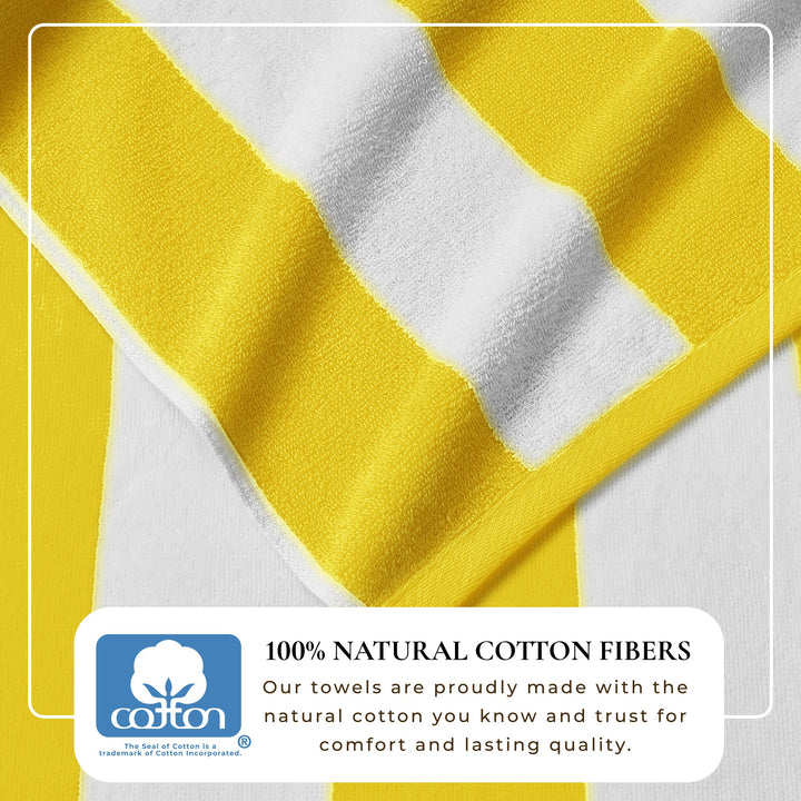 Cotton Velour Cabana Beach Towel - Novia Collection
