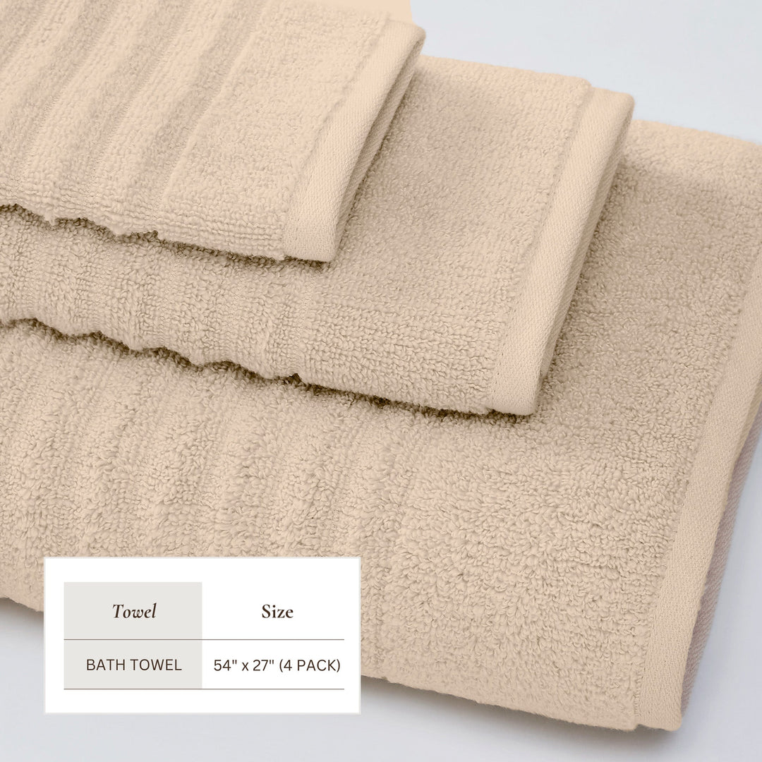 Combed Cotton Bath Towels - Karina Collection