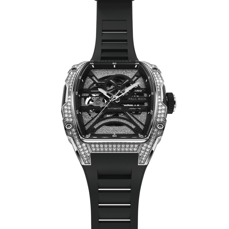 Diamond Astro Skeleton Abyss Silver - Unique Timepiece