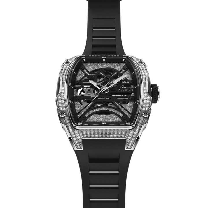 Diamond Astro Skeleton Abyss Silver - Unique Timepiece