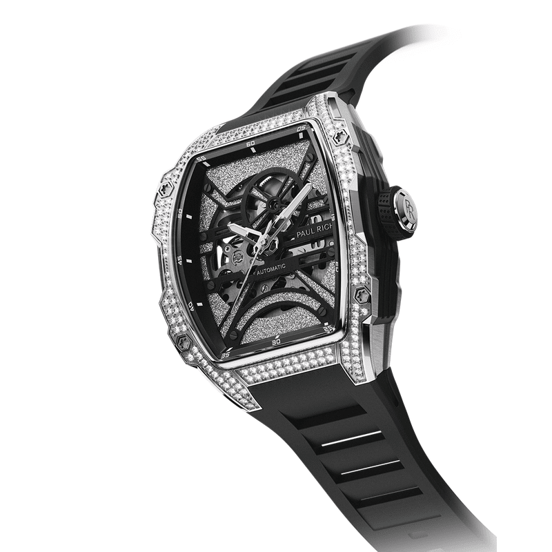 Diamond Astro Skeleton Abyss Silver - Unique Timepiece