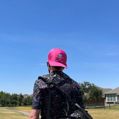 Shank it Golf Pink Skull Golf Hat