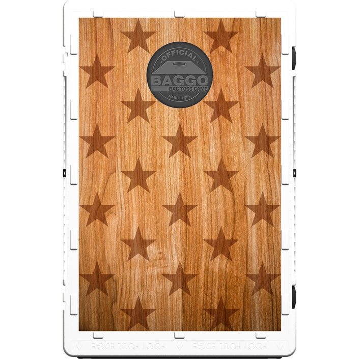 Patriotic Timber Bean Bag Toss Game by BAGGO