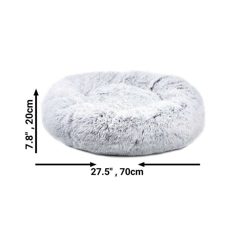 Mr. Peanut's 28" OrthoPlush® Pet Bed - Snowflake White Two Tone