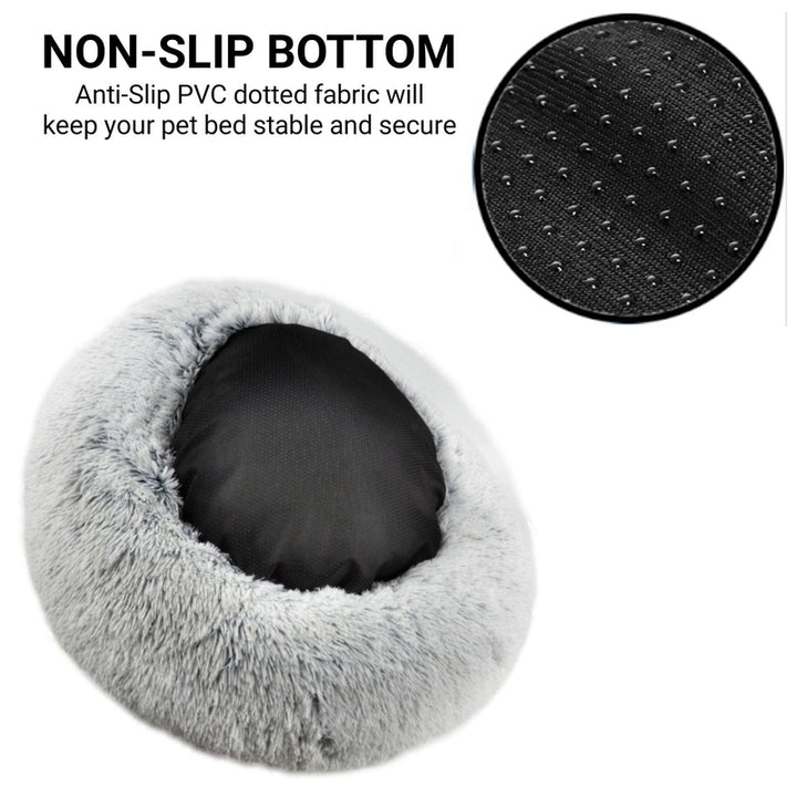 Mr. Peanut's 28" OrthoPlush® Pet Bed - Snowflake White Two Tone