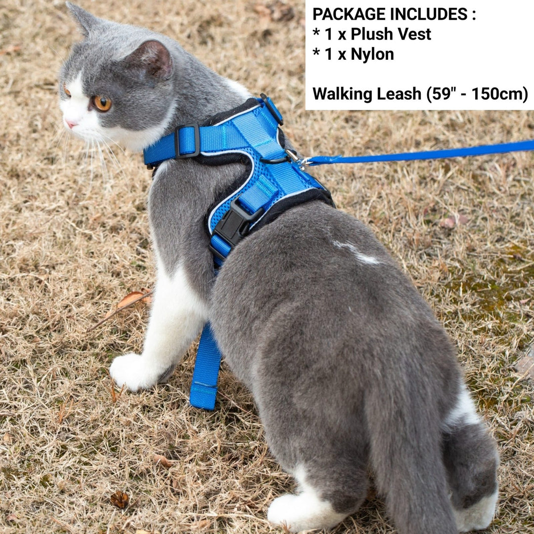 Mr. Peanut's PurrTrek Reflective Cat Harness with Matching Leash