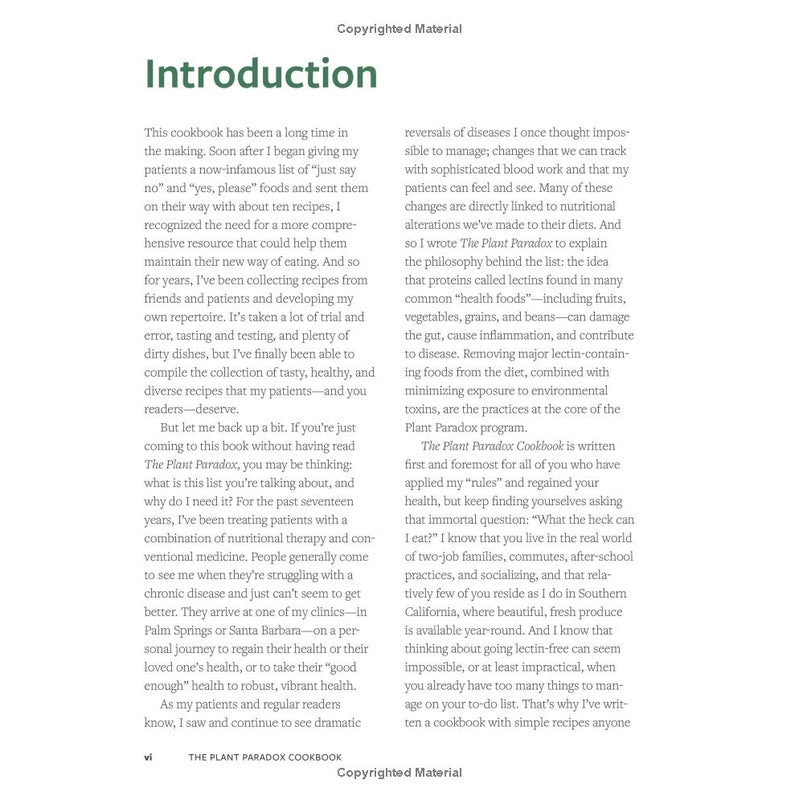 The Plant Paradox Cookbook: 100 Delicious Recipes to Help You Lose Weight, Heal Your Gut, and Live Lectin-Free Spiral Bound