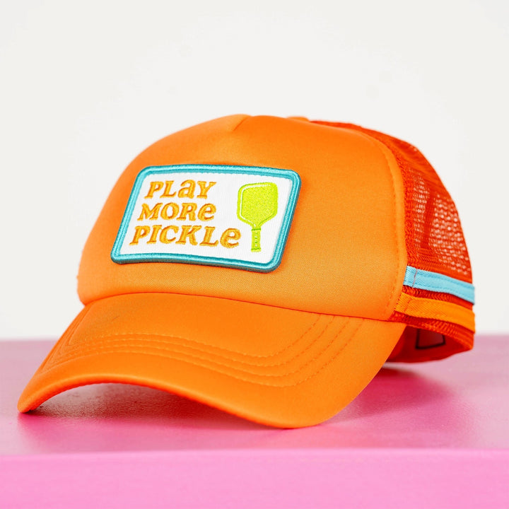 Swinton Pickleball Play More Pickle Orange Hat